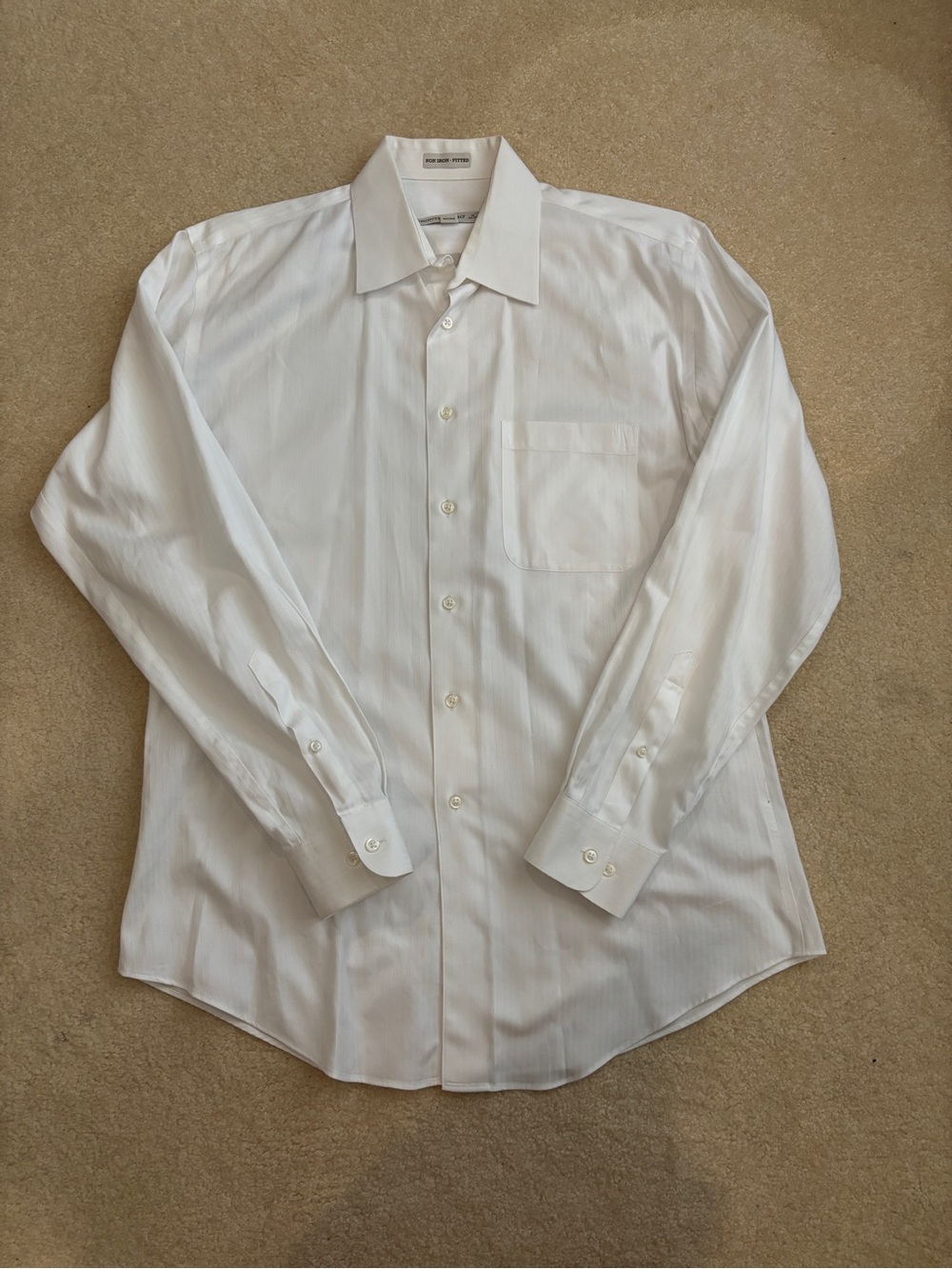 Pronto Uomo Classic White Men's Dress Shirt Size 16